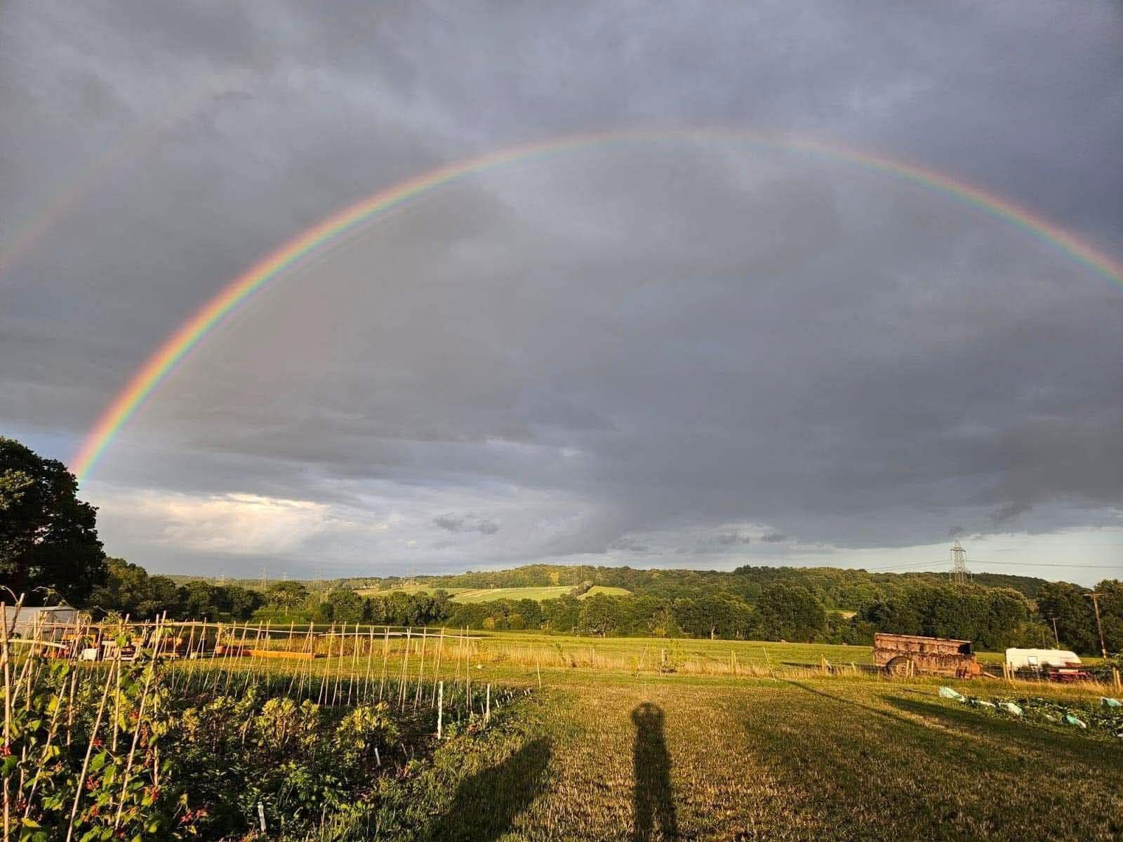Rainbow arch over the prayer farm