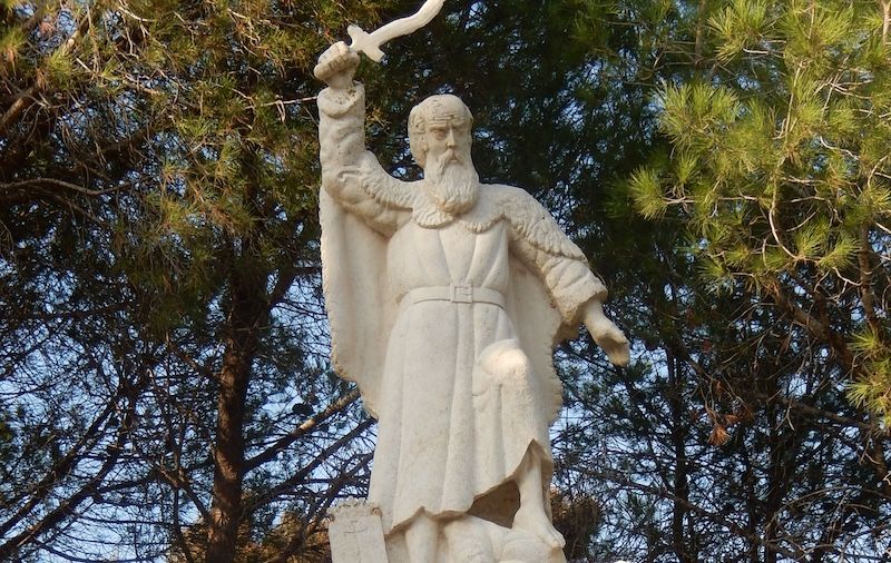Statue of Elijah on Mt Carmel